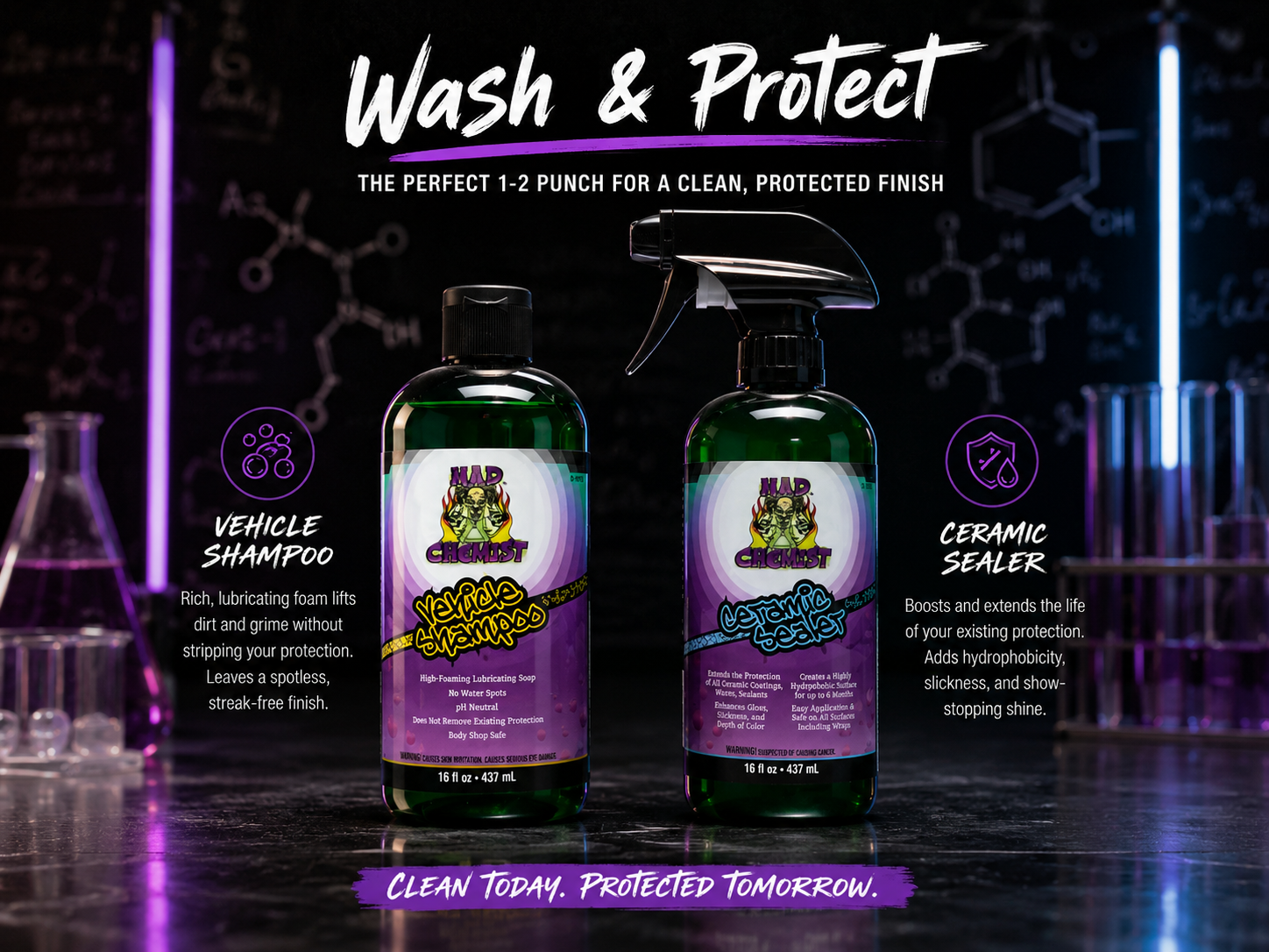 Wash & Protect Protocol: SHAMPOO + CERAMIC SPRAY