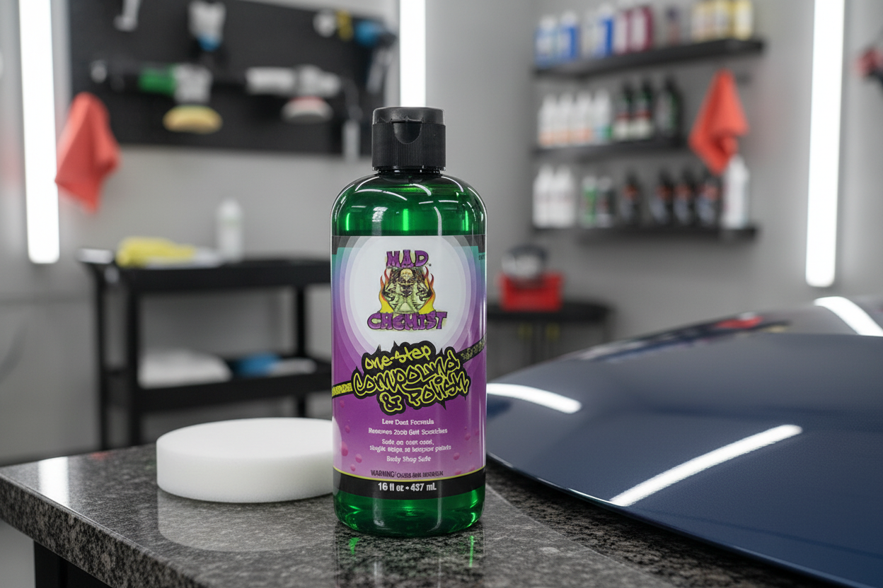 Mad Chemist Compound and Polish in professional workspace